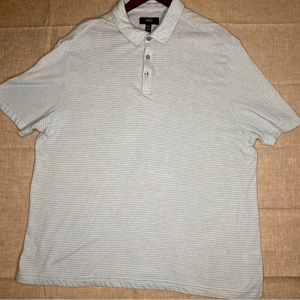 Nordstrom 1901 Striped shirt sleeve polo Men’s Size XXL